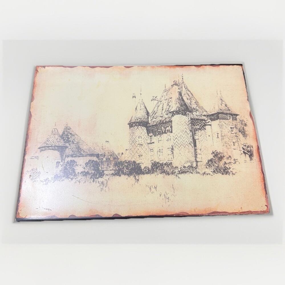 Vintage Tin Sign Cottage French Provincial 10.5 in x 7.5 in Rustic Decor Metal